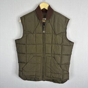 Vintage Walls Blizzard Pruf Insulated Puffer Vest USA Mens L Brown Workwear